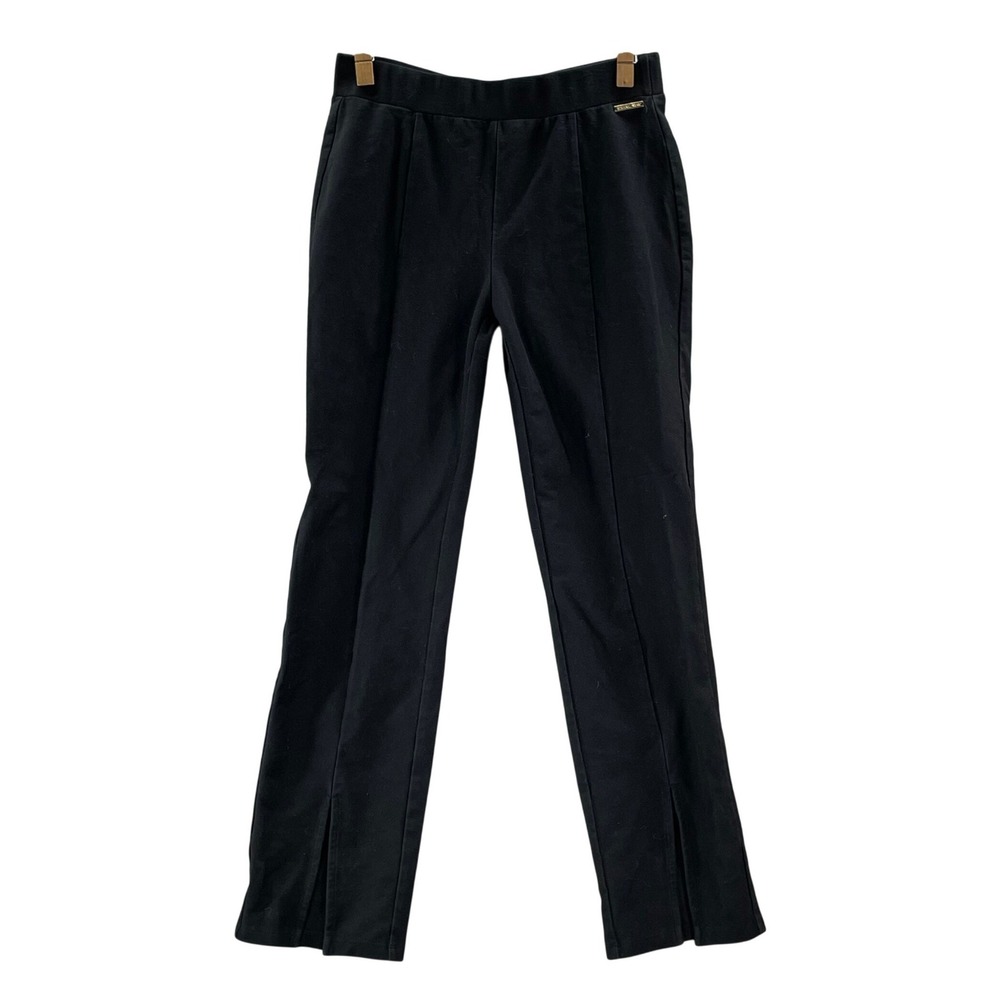 Prada Slim Leg Trousers Womens 29X27 Black Side Slit Twill Dress Pants Gorpcore